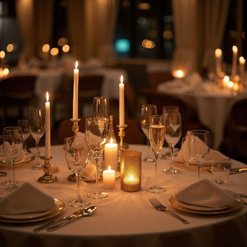 Anniversary dinner setup